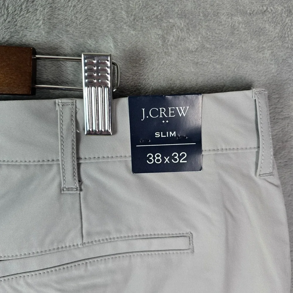 J.Crew‎ Mens Flex Tech Pant Slim Fit Light Grey 38x32 AA712 NWT